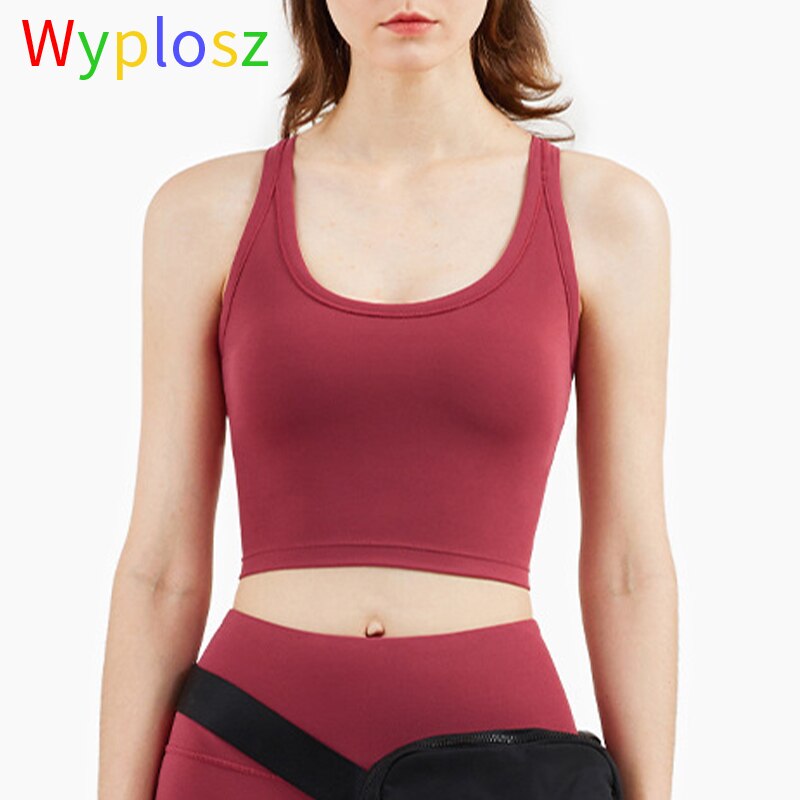 Wyplosz Nude Sports Shockproof Bra Women's Underwear Sports Bras Vest Sportswear Gym Sports Vest Top Crop Sports Top Brassiere