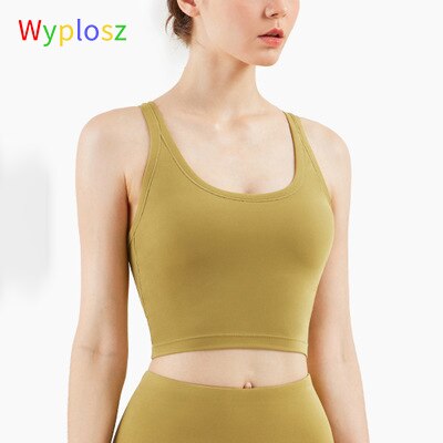 Wyplosz Nude Sports Shockproof Bra Women's Underwear Sports Bras Vest Sportswear Gym Sports Vest Top Crop Sports Top Brassiere