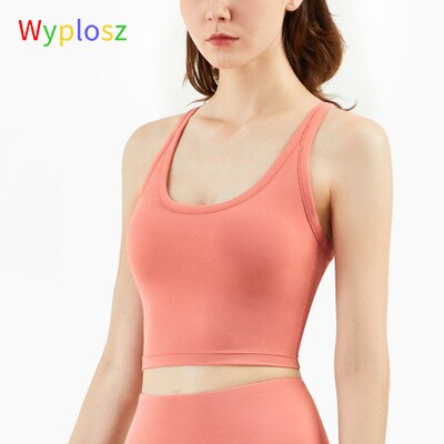 Wyplosz Nude Sports Shockproof Bra Women's Underwear Sports Bras Vest Sportswear Gym Sports Vest Top Crop Sports Top Brassiere