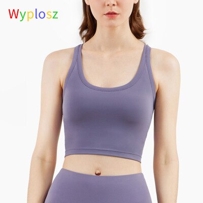 Wyplosz Nude Sports Shockproof Bra Women's Underwear Sports Bras Vest Sportswear Gym Sports Vest Top Crop Sports Top Brassiere