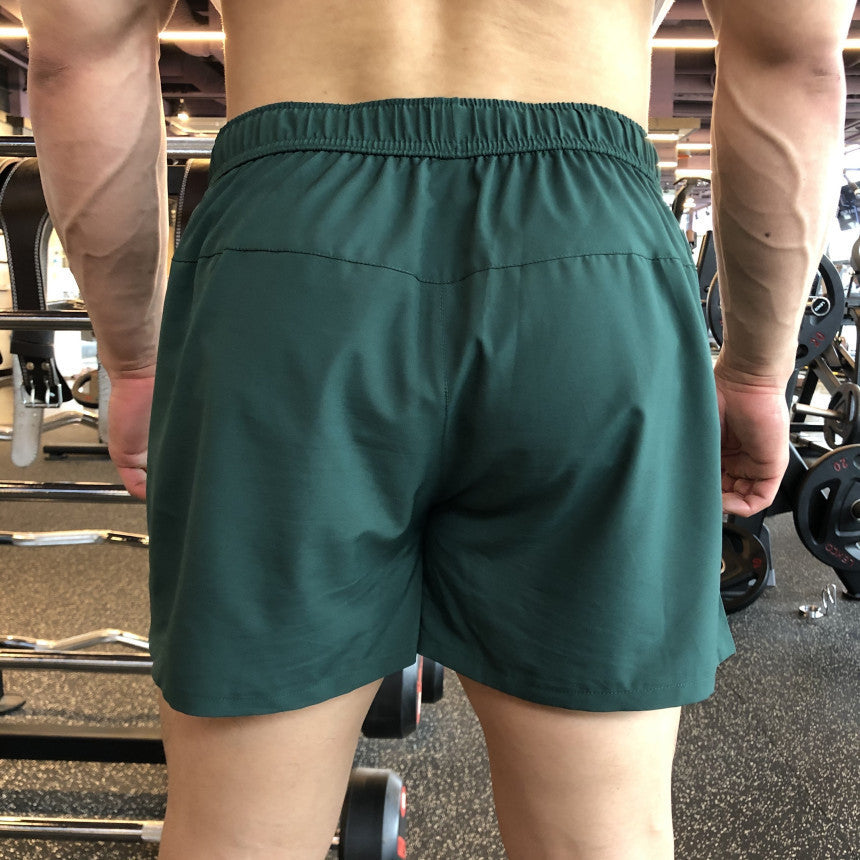Summer Sports Men's Quick-Dry Three-Quarter Shorts, Elastic Gym Fitness Bodybuilding Training Hot Pants