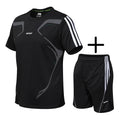 5XL Running T Shirt Sport GYM Tshirt Short Sleeve Football Basketball Tennis Shirt Quick Dry Fitness Sports Set Suits Sportswear