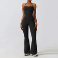 Bell Bottoms Gym Set Women One-piece Yoga Suit Sports Jumpsuit Women Fitness Rompers Stretch Workout Flare Leggings Bodysuits
