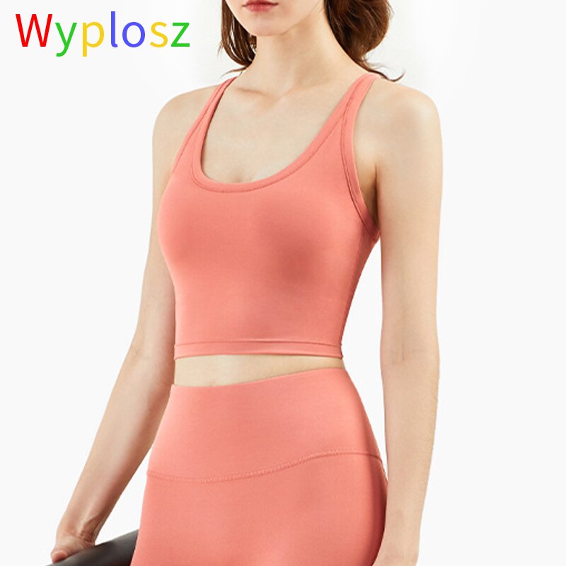 Wyplosz Nude Sports Shockproof Bra Women's Underwear Sports Bras Vest Sportswear Gym Sports Vest Top Crop Sports Top Brassiere